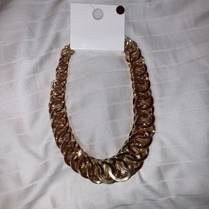 NWT F21 Gold Circle Link Necklace